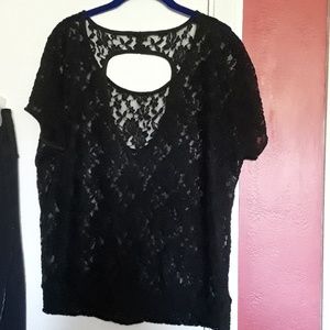 Torrid size 0 xl black lace peek a boo back.